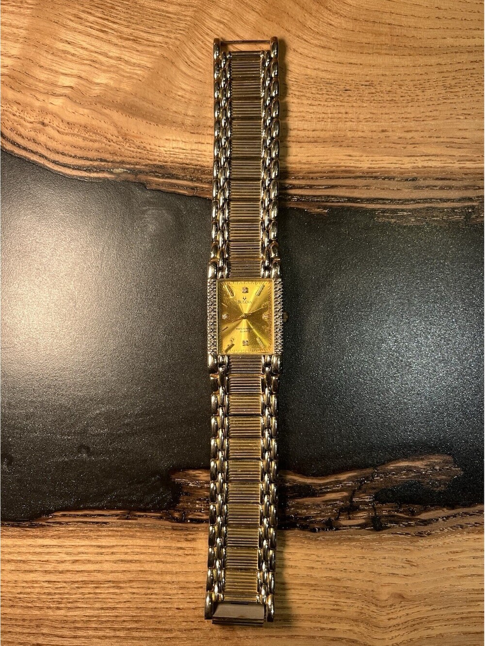 Rare Vintage Bulova Watch 18K Gold 193162 Gold Played CTNY
